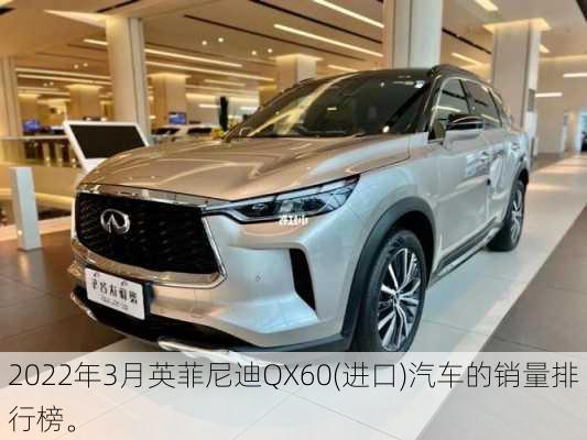 2022年3月英菲尼迪QX60(进口)汽车的销量排行榜。