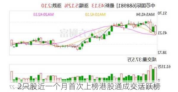 2只股近一个月首次上榜港股通成交活跃榜