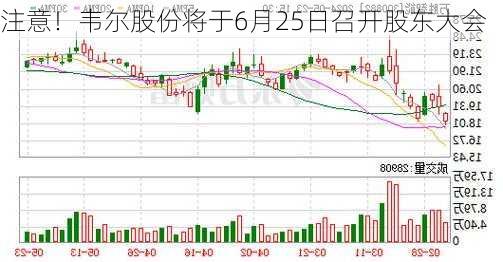 注意！韦尔股份将于6月25日召开股东大会