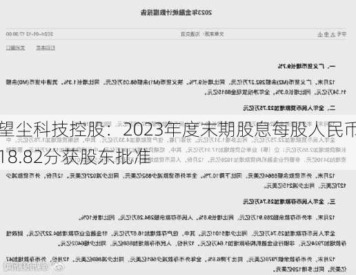 望尘科技控股：2023年度末期股息每股人民币18.82分获股东批准