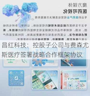 昌红科技：控股子公司与费森尤斯医疗签署战略合作框架协议