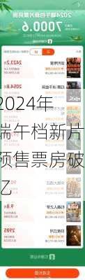 2024年端午档新片预售票房破亿