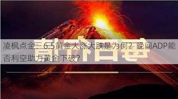 凌枫点金：6.5黄金大涨大跌是为何？晚间ADP能否利空助力黄金下破？