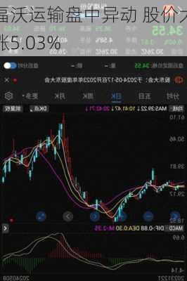 福沃运输盘中异动 股价大涨5.03%