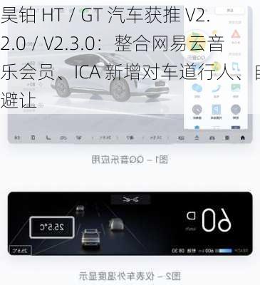 昊铂 HT / GT 汽车获推 V2.2.0 / V2.3.0：整合网易云音乐会员、ICA 新增对车道行人、自行车避让