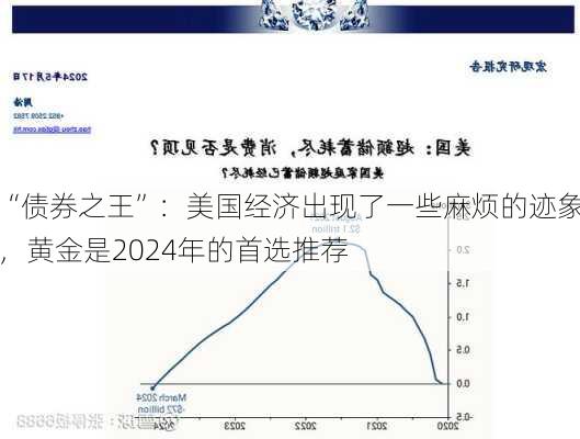 “债券之王”：美国经济出现了一些麻烦的迹象，黄金是2024年的首选推荐