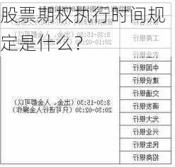 股票期权执行时间规定是什么？