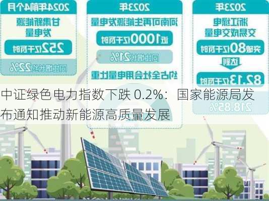 中证绿色电力指数下跌 0.2%：国家能源局发布通知推动新能源高质量发展