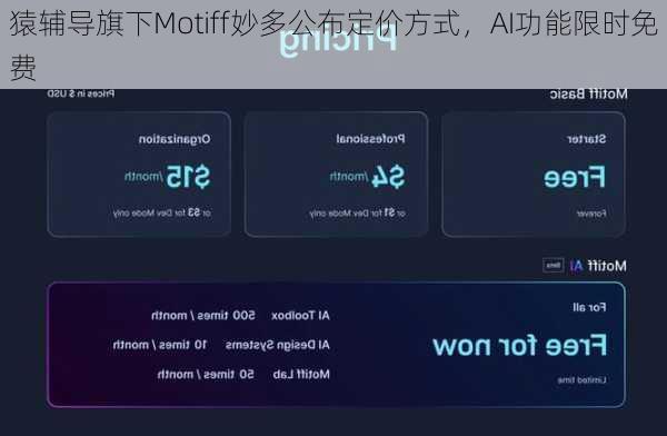 猿辅导旗下Motiff妙多公布定价方式，AI功能限时免费