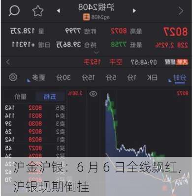 沪金沪银：6 月 6 日全线飘红，沪银现期倒挂