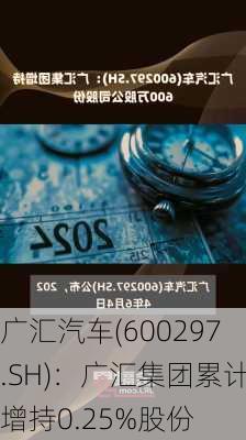 广汇汽车(600297.SH)：广汇集团累计增持0.25%股份