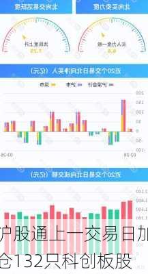 沪股通上一交易日加仓132只科创板股