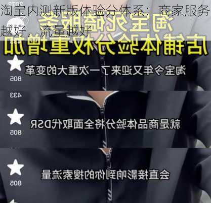 淘宝内测新版体验分体系：商家服务越好，流量越好