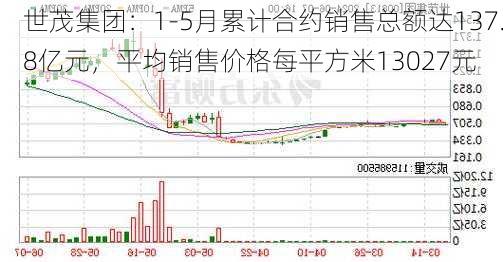 世茂集团：1-5月累计合约销售总额达137.8亿元，平均销售价格每平方米13027元