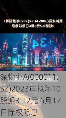 深物业A(000011.SZ)2023年拟每10股派3.12元 6月17日除权除息