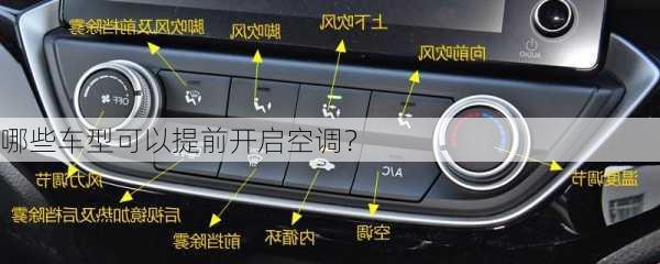 哪些车型可以提前开启空调？