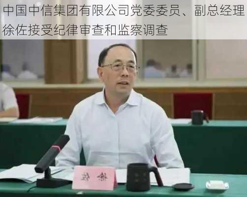 中国中信集团有限公司党委委员、副总经理徐佐接受纪律审查和监察调查