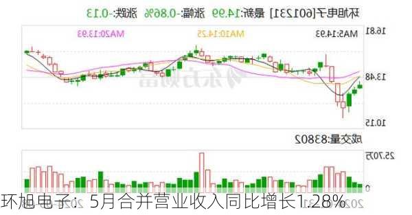 环旭电子：5月合并营业收入同比增长1.28%