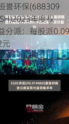 恒誉环保(688309.SH)2023年度权益分派：每股派0.092元