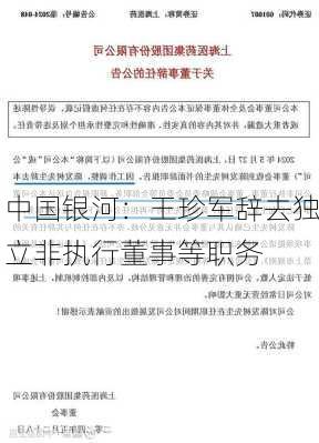 中国银河：王珍军辞去独立非执行董事等职务