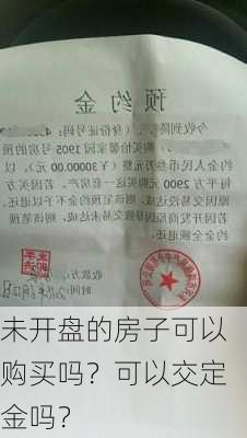 未开盘的房子可以购买吗？可以交定金吗？