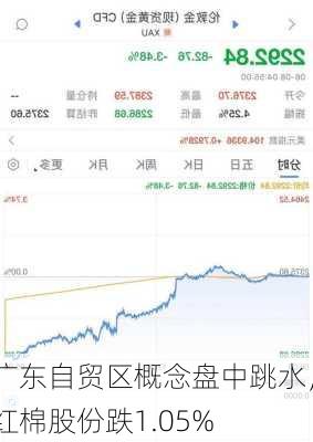 广东自贸区概念盘中跳水，红棉股份跌1.05%