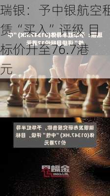 瑞银：予中银航空租赁“买入”评级 目标价升至76.7港元