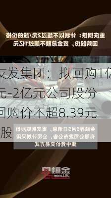 友发集团：拟回购1亿元-2亿元公司股份 回购价不超8.39元/股