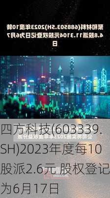 四方科技(603339.SH)2023年度每10股派2.6元 股权登记日为6月17日