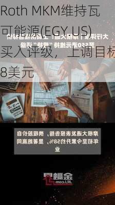 Roth MKM维持瓦可能源(EGY.US)买入评级，上调目标价至8美元