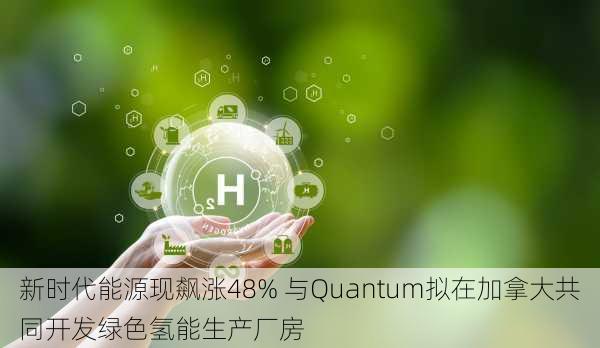 新时代能源现飙涨48% 与Quantum拟在加拿大共同开发绿色氢能生产厂房