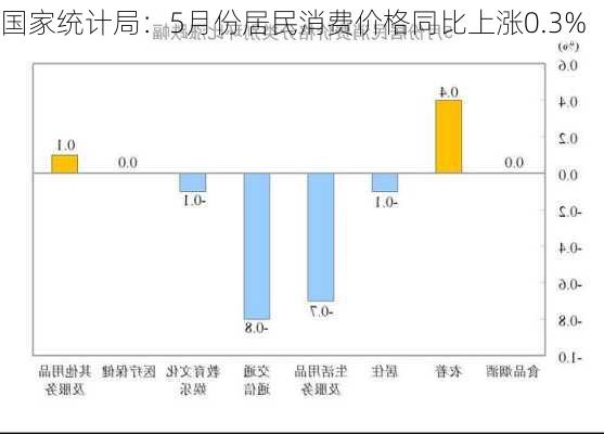 国家统计局：5月份居民消费价格同比上涨0.3%