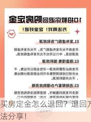 买房定金怎么退回？退回方法分享！