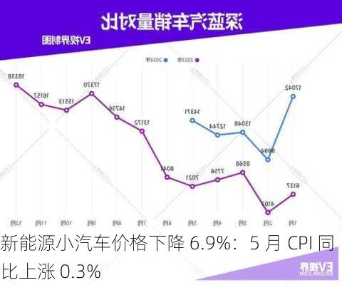 新能源小汽车价格下降 6.9%：5 月 CPI 同比上涨 0.3%