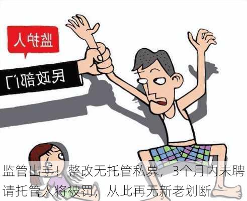 监管出手！整改无托管私募，3个月内未聘请托管人将被罚，从此再无新老划断