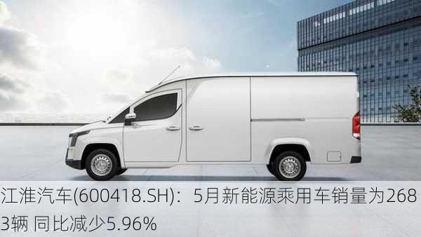 江淮汽车(600418.SH)：5月新能源乘用车销量为2683辆 同比减少5.96%