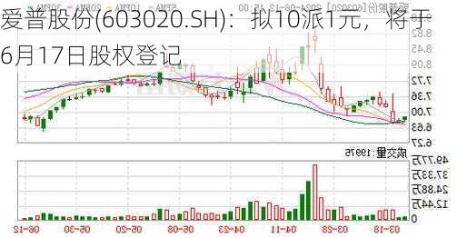 爱普股份(603020.SH)：拟10派1元，将于6月17日股权登记