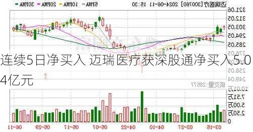 连续5日净买入 迈瑞医疗获深股通净买入5.04亿元