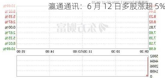 瀛通通讯：6 月 12 日多股涨超 5%