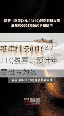 雄岸科技(01647.HK)盈喜：预计年度扭亏为盈