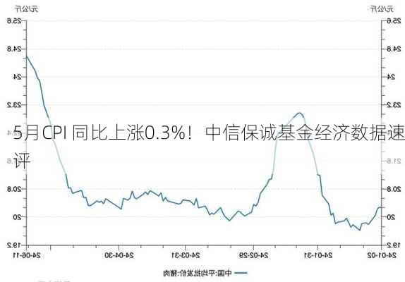 5月CPI 同比上涨0.3%！中信保诚基金经济数据速评