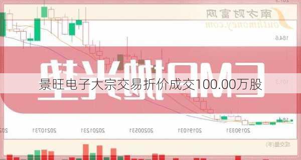 景旺电子大宗交易折价成交100.00万股