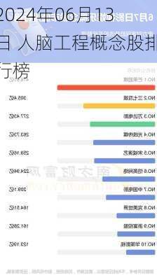 2024年06月13日 人脑工程概念股排行榜