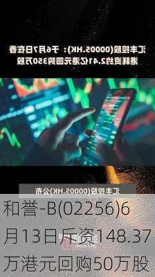 和誉-B(02256)6月13日斥资148.37万港元回购50万股