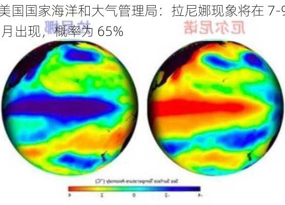 美国国家海洋和大气管理局：拉尼娜现象将在 7-9 月出现，概率为 65%