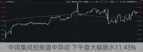 中国集成控股盘中异动 下午盘大幅跳水11.43%