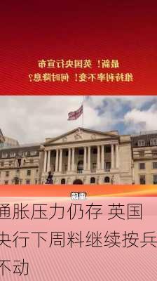 通胀压力仍存 英国央行下周料继续按兵不动