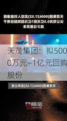 天茂集团：拟5000万元―1亿元回购股份