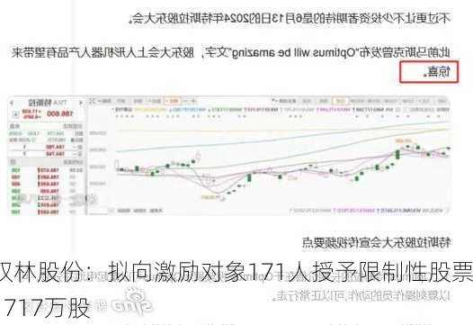 双林股份：拟向激励对象171人授予限制性股票1717万股