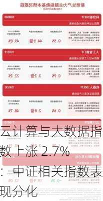 云计算与大数据指数上涨 2.7%：中证相关指数表现分化